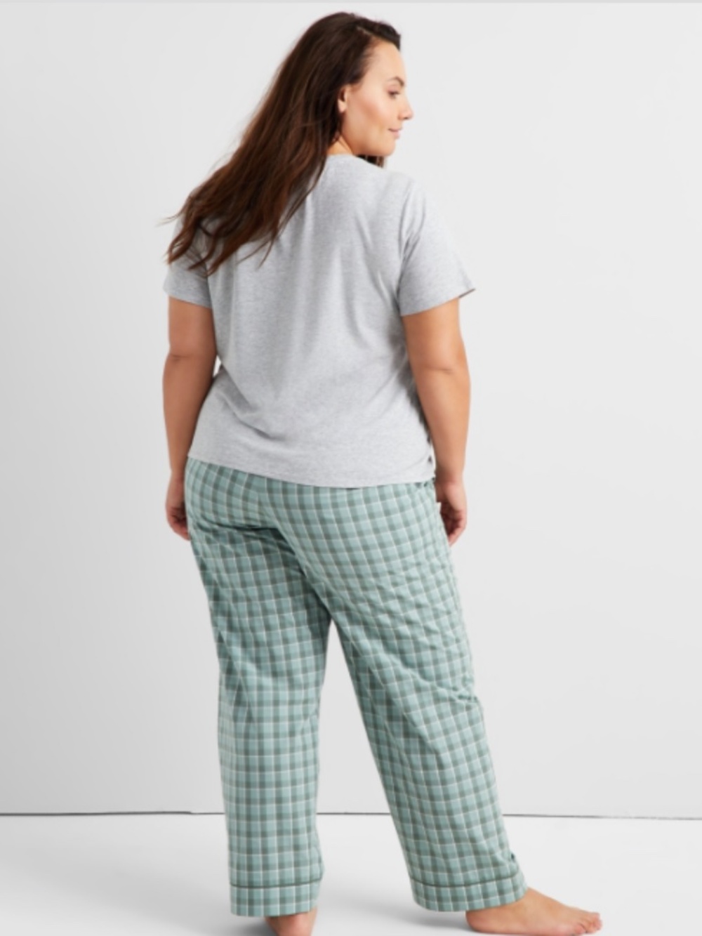 State of Day Women's Printed Poplin Pajama Pants Grid Plaid NWT - Picture 2 of 3
